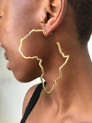 Africa Map Outline Earrings