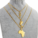 DEALS: Set of 3 - Africa Map / Nefertiti / Ankh Necklaces