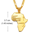 Africa Map Pendant Necklace