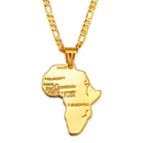 Africa Map Pendant Necklace