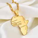 Africa Map Pendant Necklace