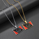 African American Heritage Soulaan Flag Pendant Necklace