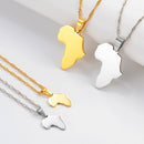 Africa Map Mini Pendant Necklace