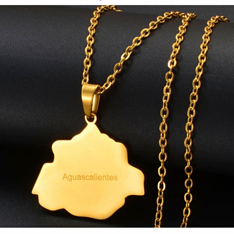 Mexico States Map Pendant Necklace