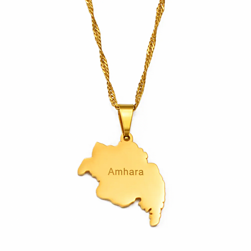 Amhara Map Pendant Necklace