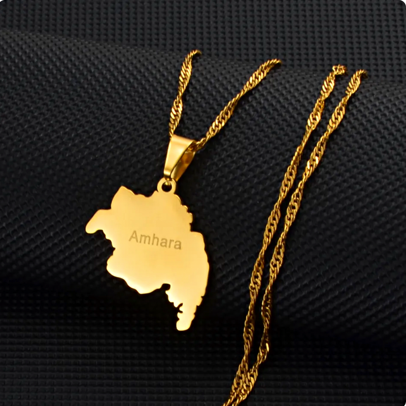 Amhara Map Pendant Necklace