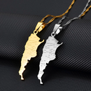 Argentina Map with Cities Pendant Necklace