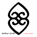 Asase Ye Duru Adinkra Symbol Necklace Earrings Jewelry Set