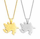 Azerbaijan Map with Cities Pendant Necklace