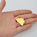 Bosnia and Herzegovina Map with Cities Pendant Necklace