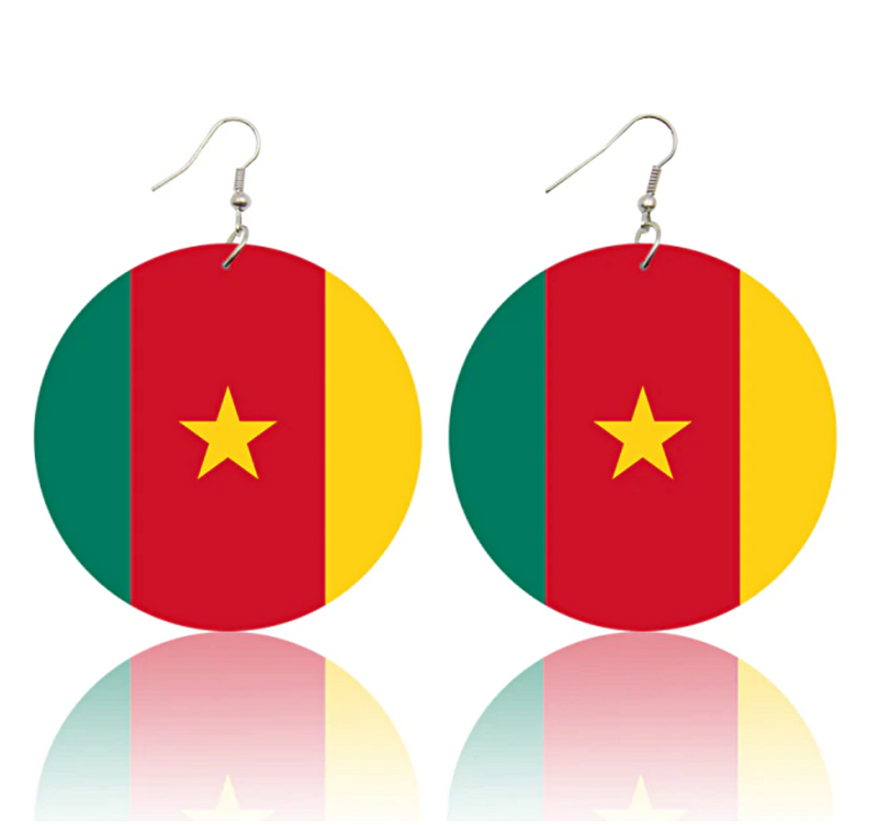 Cameroon Flag Drop Earrings