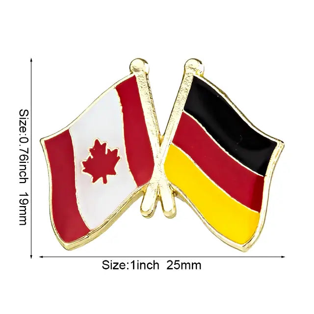 Germany & Canada Friendship Flag Lapel Pin