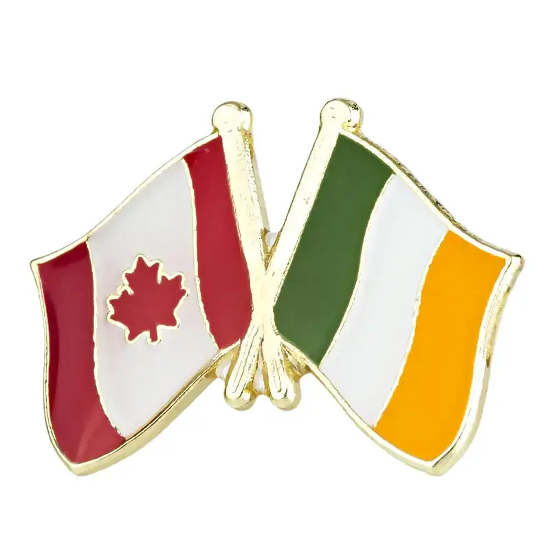 Ireland & Canada Friendship Flags Lapel Pin