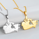 Canada Map with States Pendant Necklace