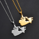 Canada Map with States Pendant Necklace