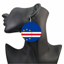 Cape Verde Flag Drop Earrings