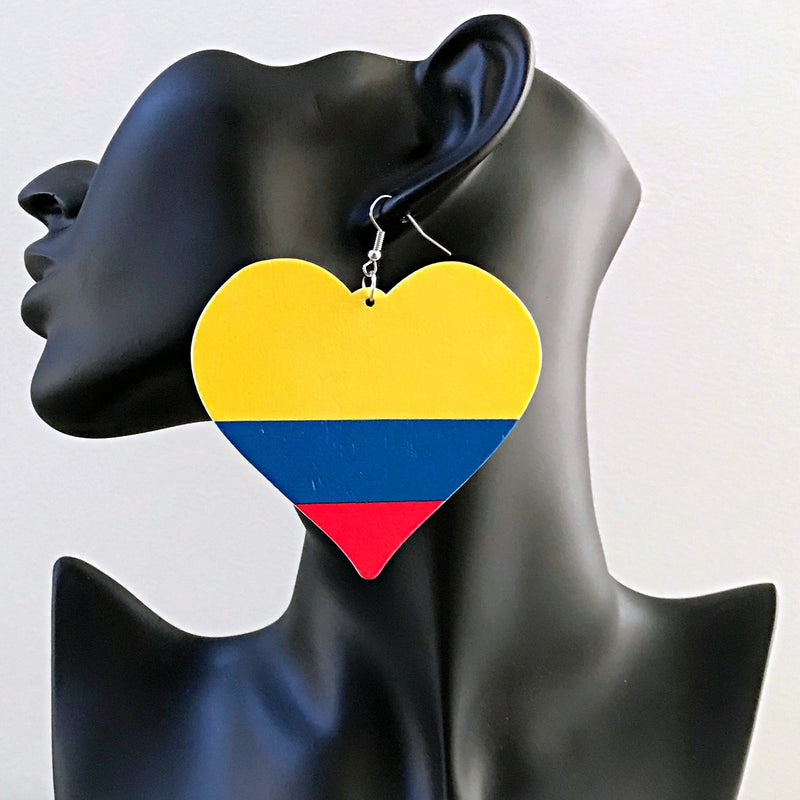 Colombia Flag Drop Earrings
