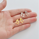 Colombia Map Stud Earrings