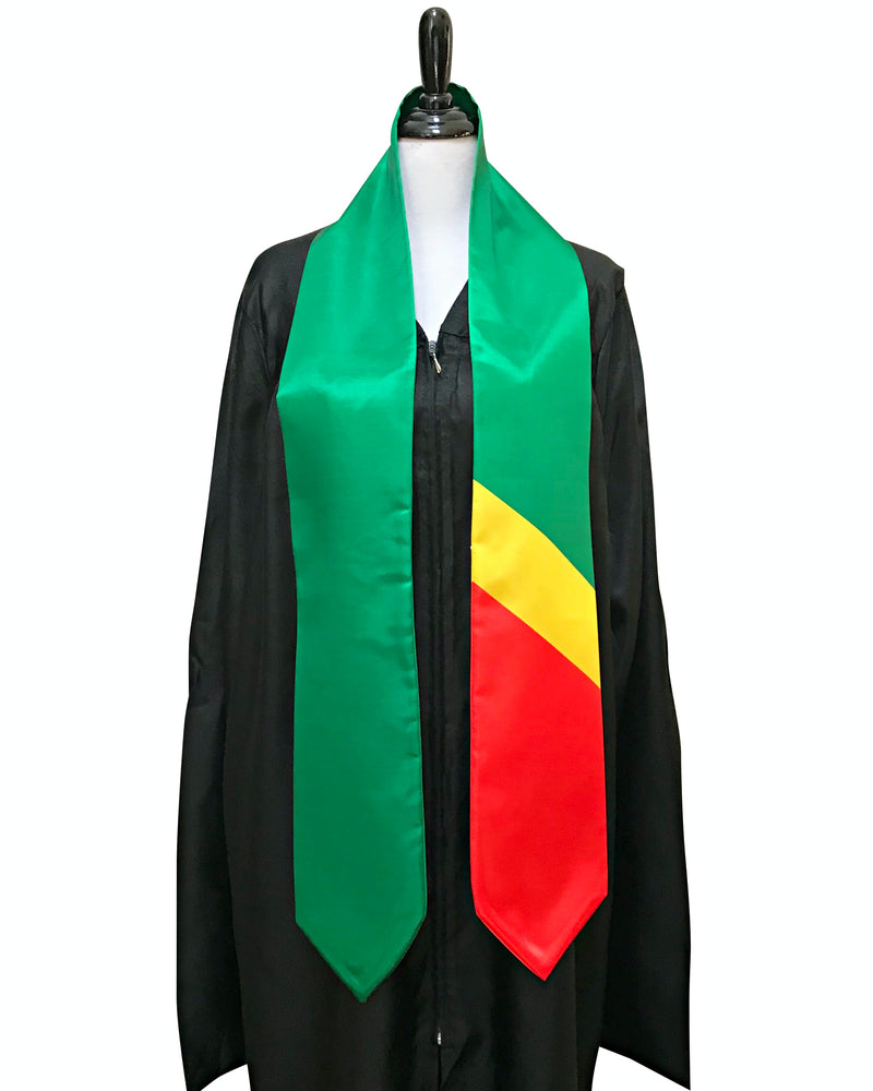 Congo Brazzaville Flag Graduation Stole