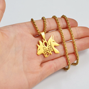 Egyptian Dog and Cat Pendant Necklace