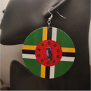 Dominica Flag Drop Earrings