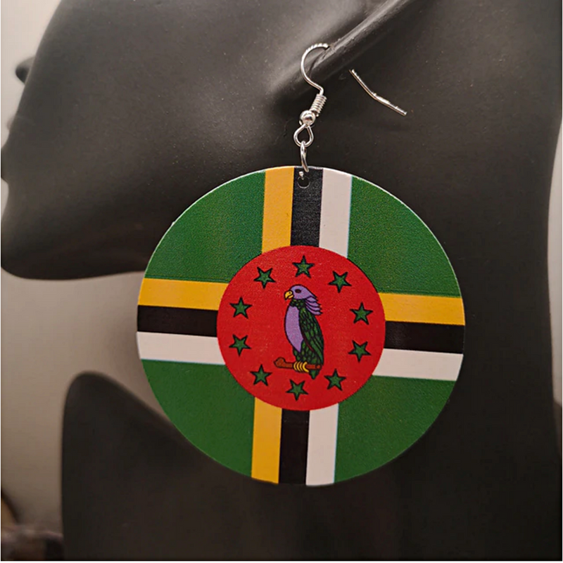 Dominica flag drop Earrings