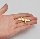Dominican Republic Map Stud Earrings