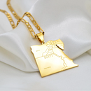 Egypt Map Pendant Necklace