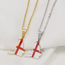 England Map with Flag Pendant Necklace