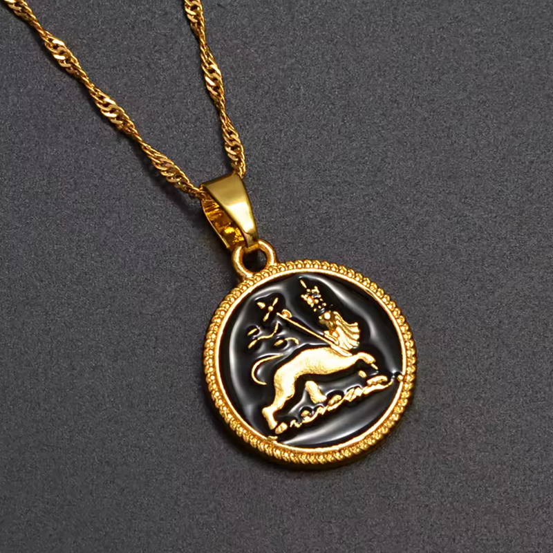 Ethiopia Lion of Judah Pendant Necklace
