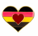 Fat Fetish Flag Pride Heart Shaped Lapel Pin