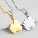 Gabon Map Pendant Necklace