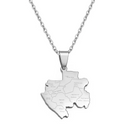 Gabon Map Pendant Necklace