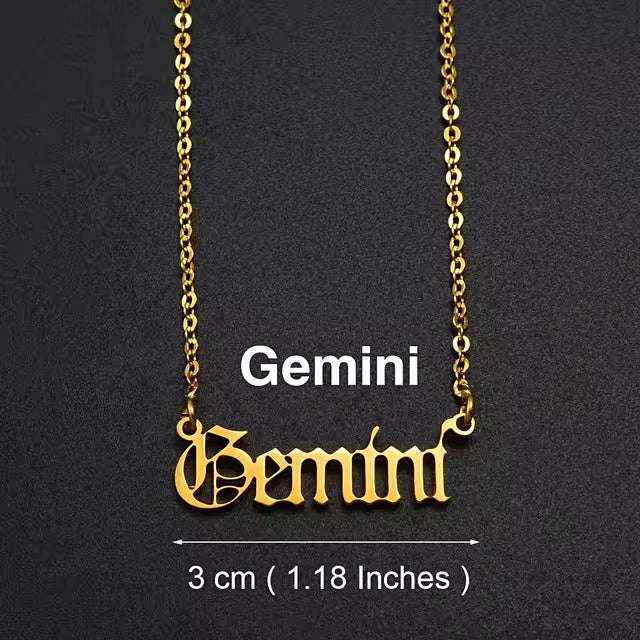 Horoscope Zodiac Sign Pendant Necklace