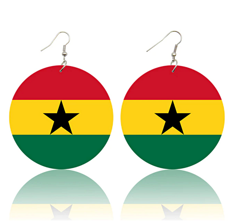 Ghana Flag Drop Earrings