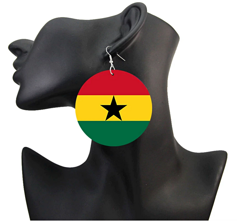 Ghana Flag Drop Earrings