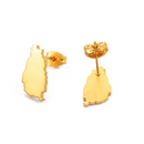 Saint Lucia Map Stud Earrings