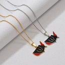 African American Heritage Soulaan Flag USA Map Pendant Necklace