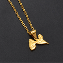 Guadeloupe Map Pendant Necklace