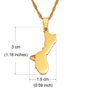 Guam Map Pendant Necklace
