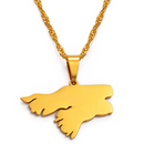 Guinea-Bissau Map Pendant Necklace
