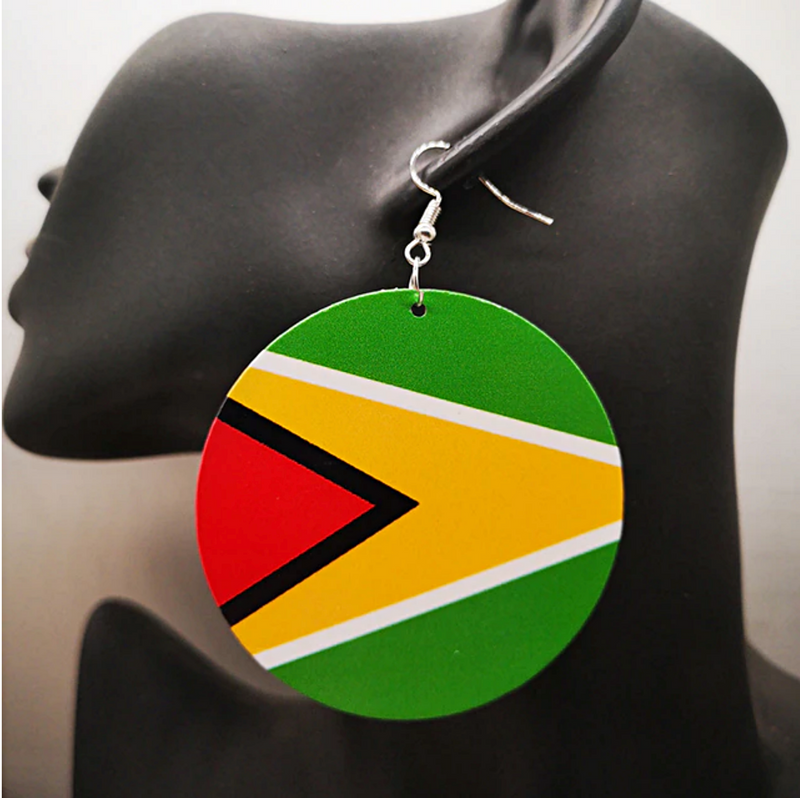 Guyana flag drop Earrings