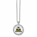 Haiti Flag Emblem Pendant Necklace
