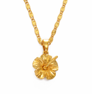 Hawaiian Guam Hibiscus Flowers Pendant Necklace