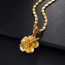 Hawaiian Guam Hibiscus Flowers Pendant Necklace