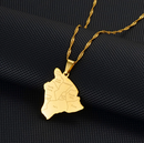 Hawaii Map Pendant Necklace
