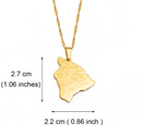 Hawaii Map Pendant Necklace