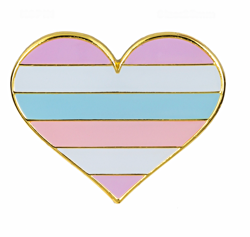 LGBTQIA+ Gay Flag Pride Heart Lapel Pin