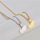 Hungary Map Pendant Necklace