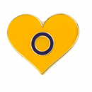 Intersex Flag Pride Heart Shaped Lapel Pin